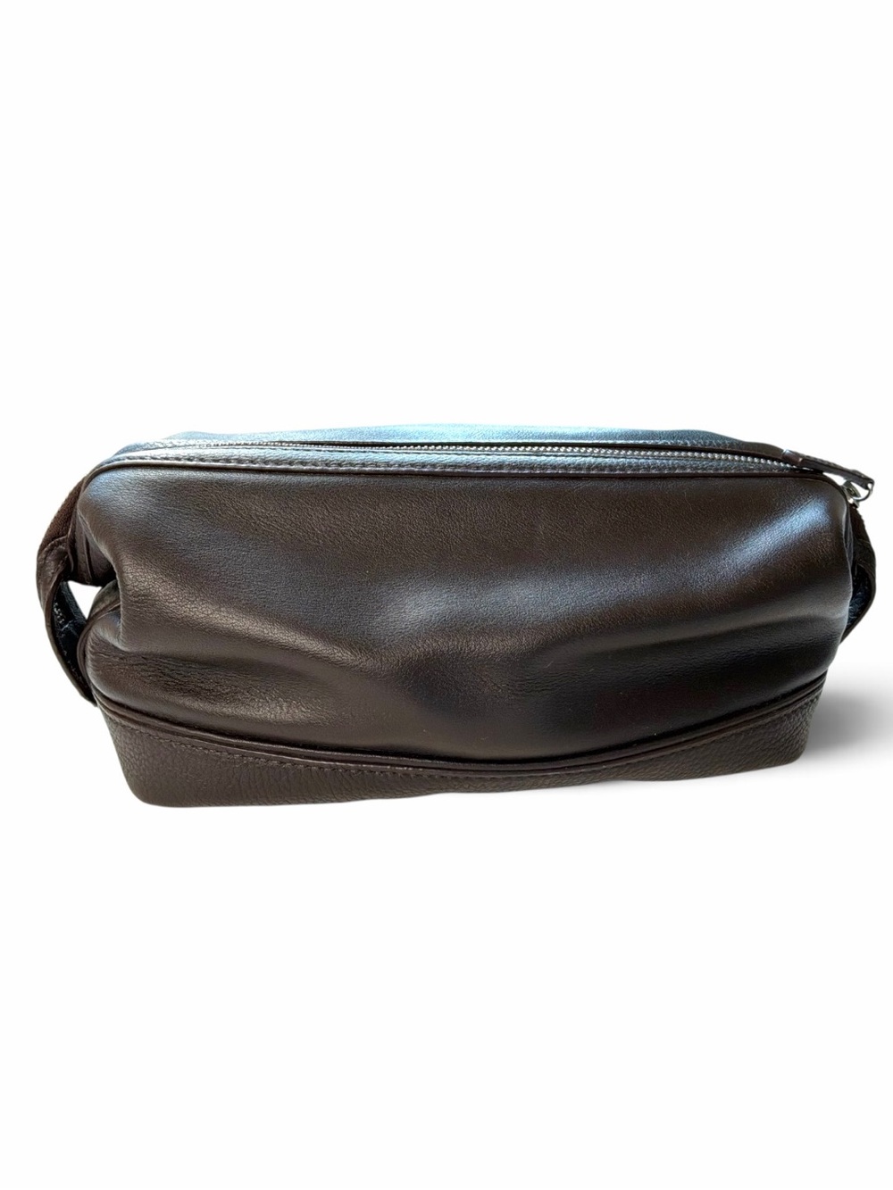 Banana Republic Leather Dopp Kit Brown Toiletry Shaving Travel Bag